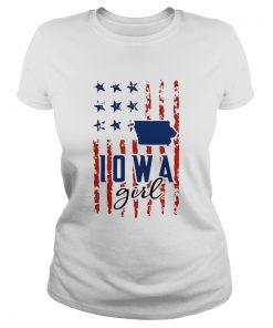 IOWA girl American flag veteran Independence day  Classic Ladies