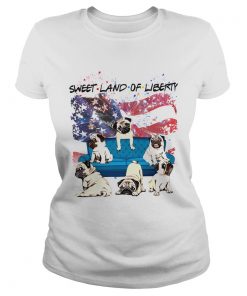 Independence Day 4th Of July Pug Sweet Land Of Liberty  Classic Ladies