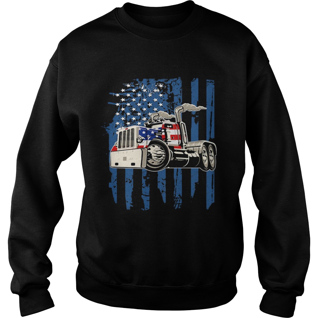 Independence Day Flag American Truck Sweatshirt