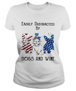 Independence Day French Bulldog easily distracted by dogs and wine  Classic Ladies