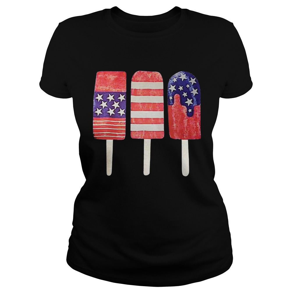 Independence Day Ice Cream 4th July Party Patriotic US America  Classic Ladies