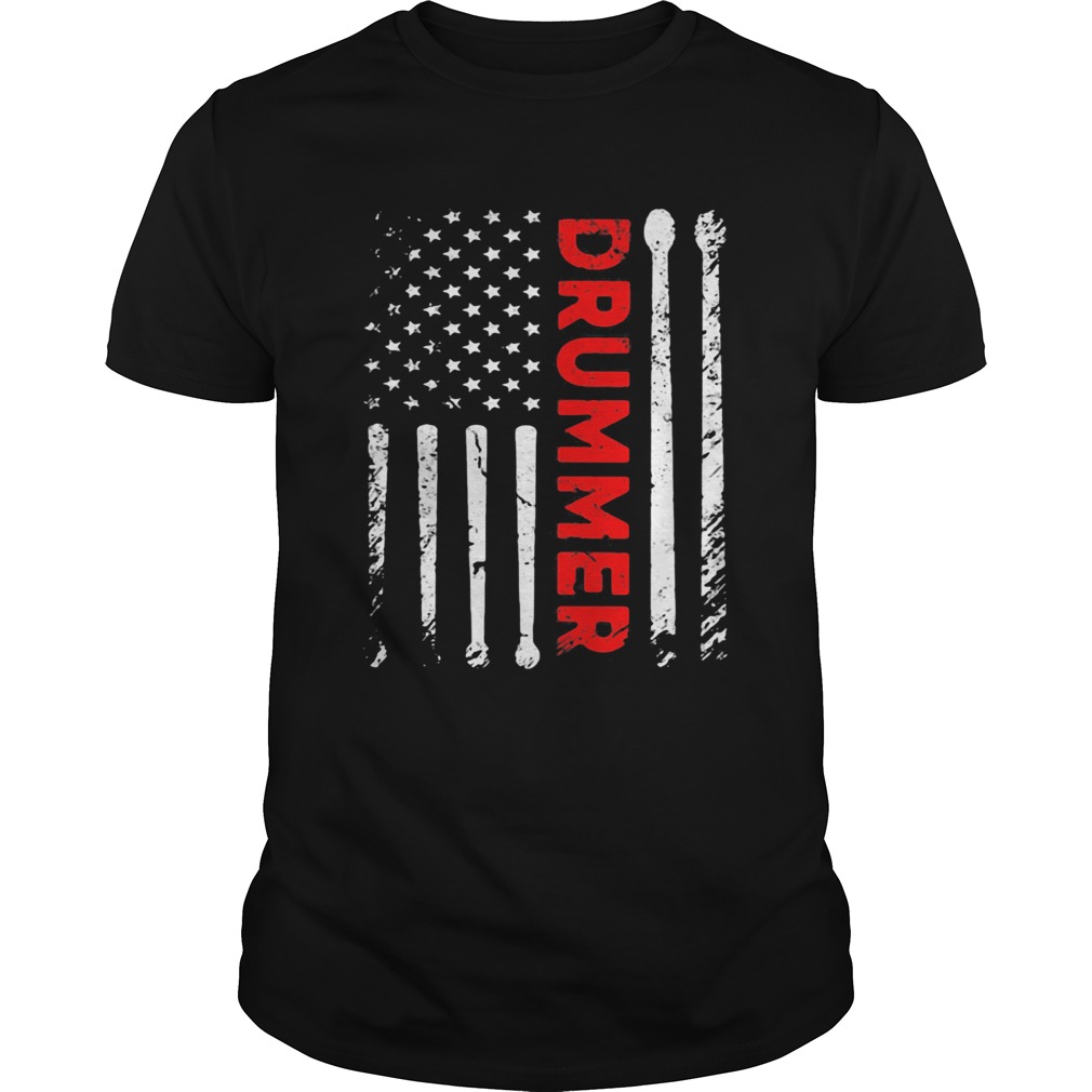 Independence Day USA Flag Drummer shirt