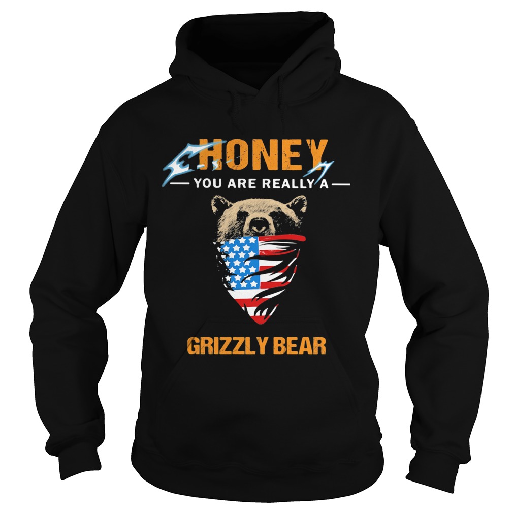 Independence Day mask honey you are really a grizzly bear Hoodie