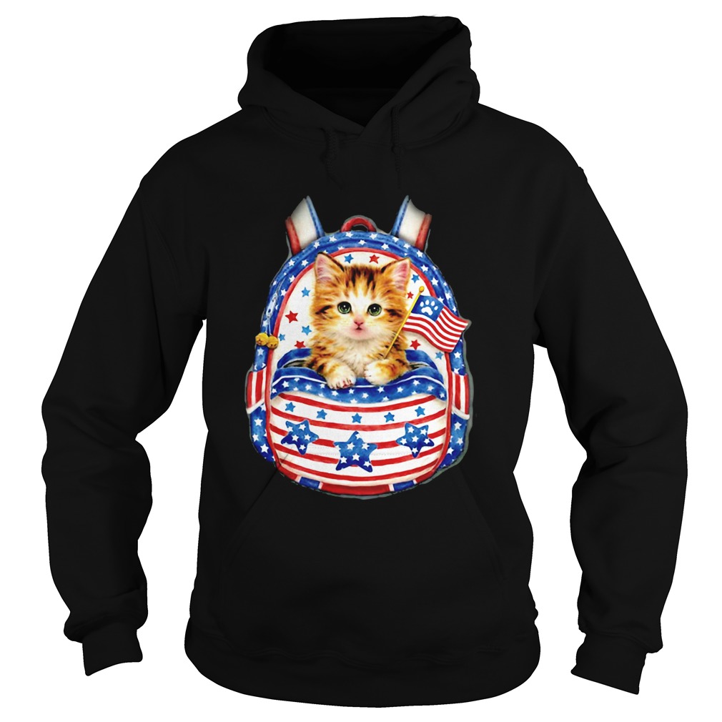 Independence day flag USA cat bag Hoodie