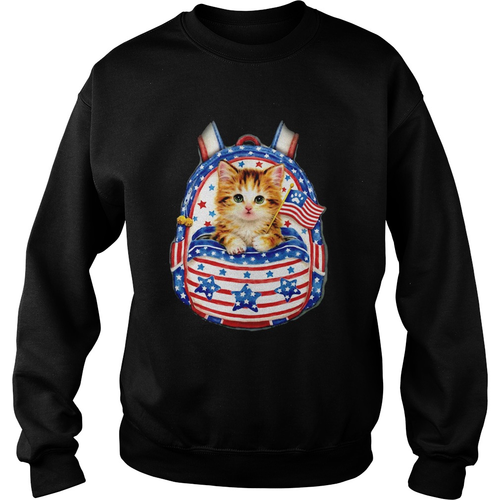 Independence day flag USA cat bag Sweatshirt