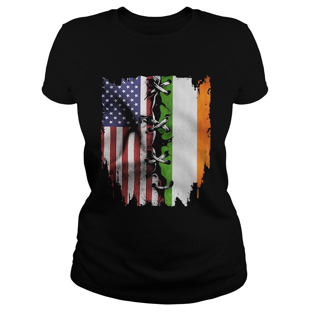 Ireland and American flag veteran Independence Day Classic Ladies