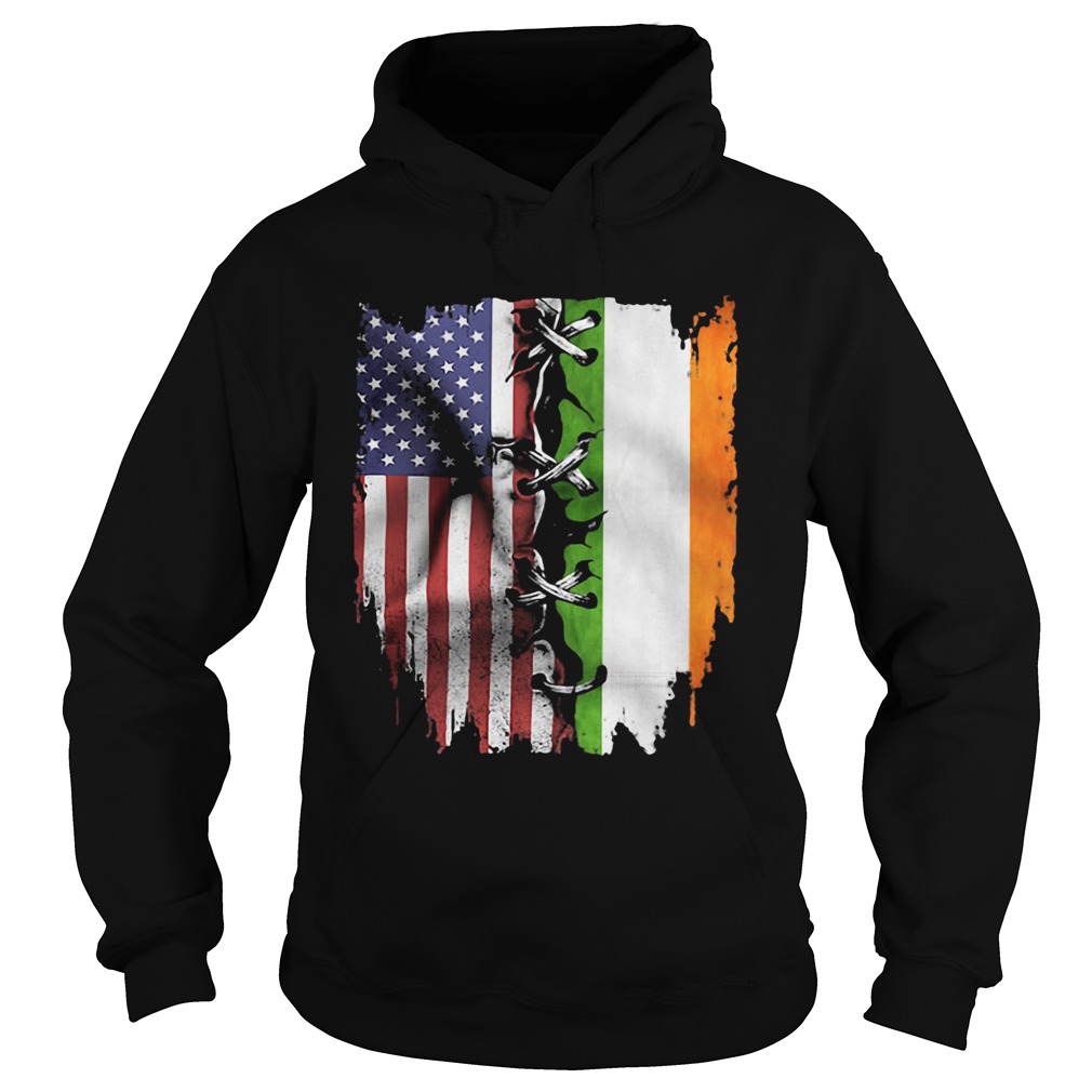 Ireland and American flag veteran Independence Day Hoodie