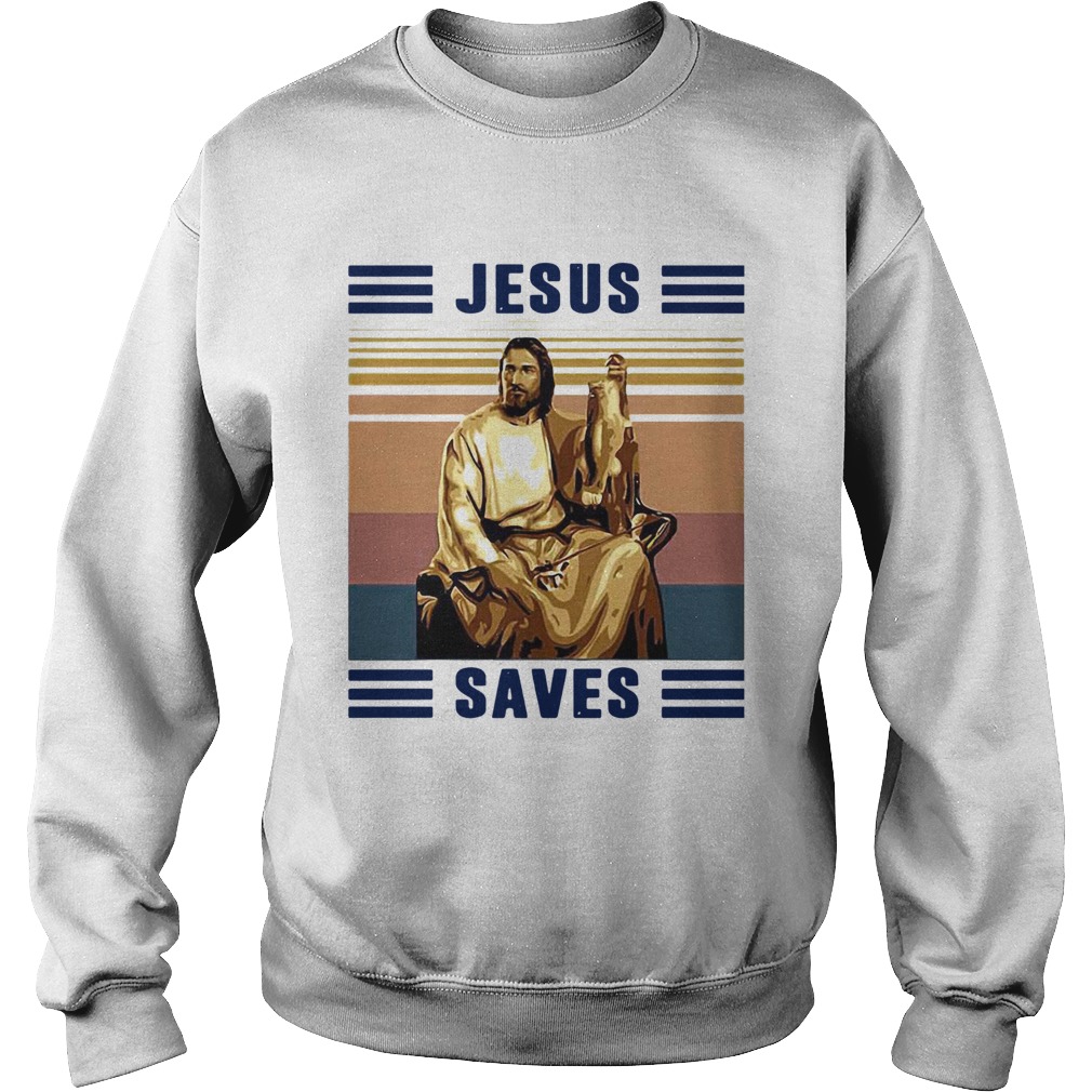 Jesus Saves Fishing Vintage Sweatshirt