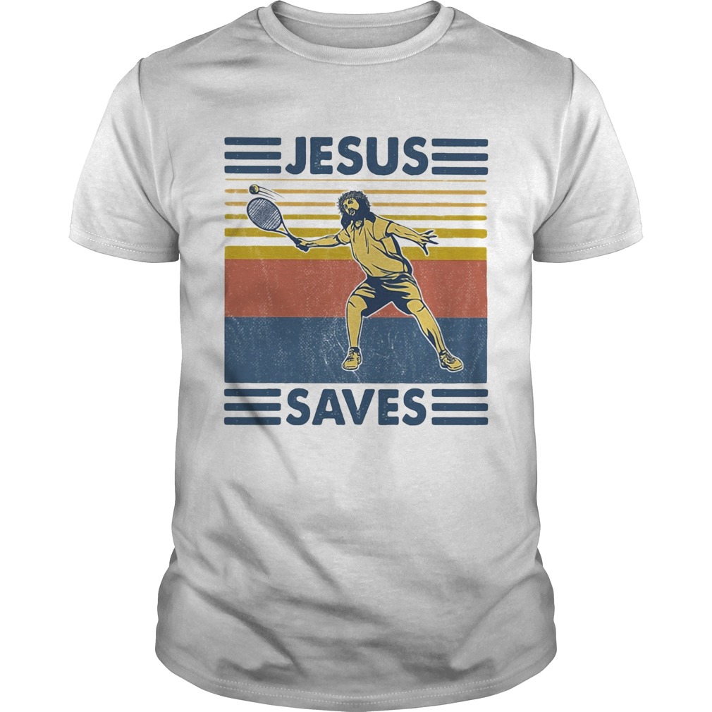 Jesus saved Tennis vintage shirt
