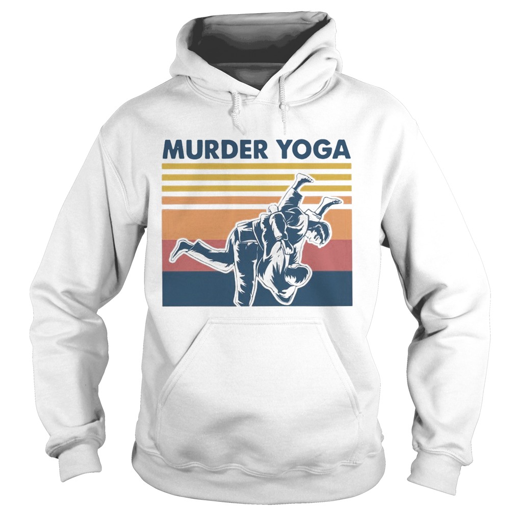 Jiu Jitsu Murder Yoga Vintage  Hoodie