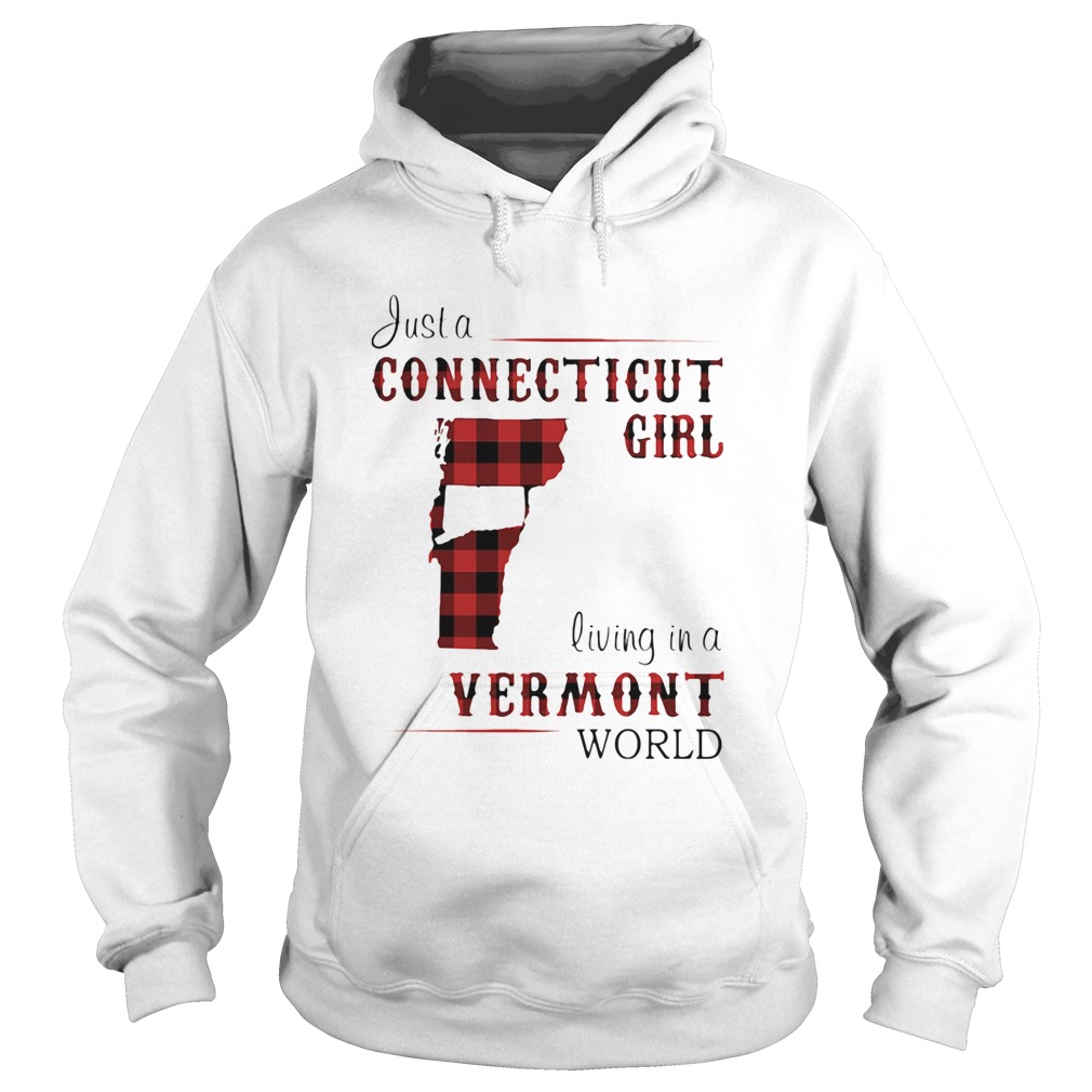 Just a connecticut girl living in a vermont world Hoodie