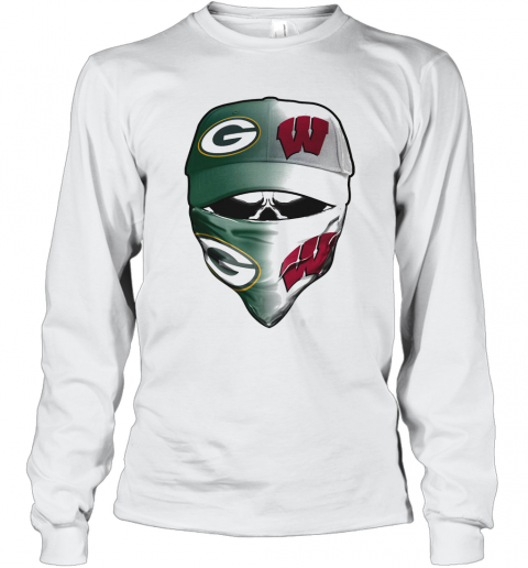 نبات السنا Kull Mask Green Bay Packers And Wisconsin Badgers T-Shirt - T ... نبات السنا
