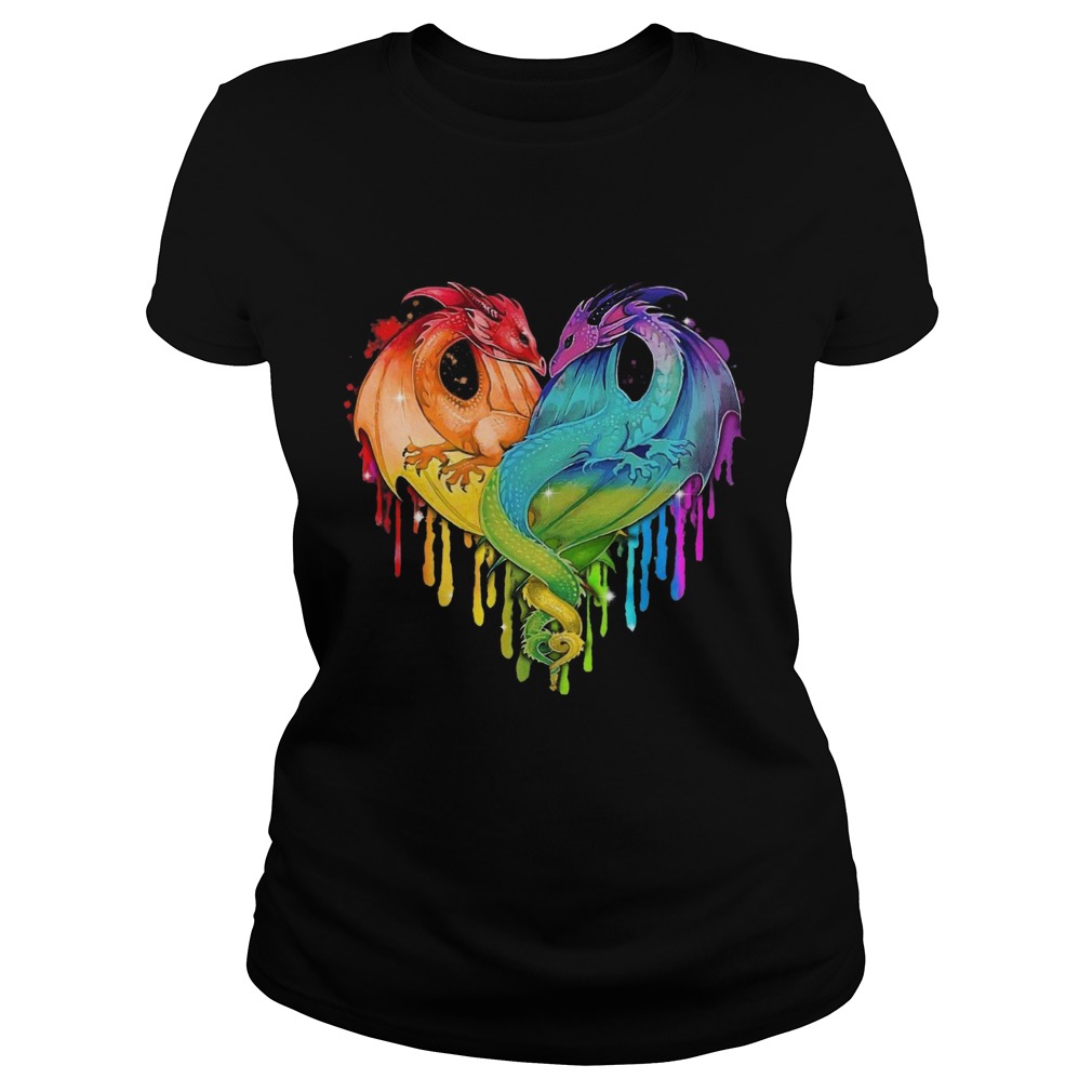 LGBT Dragons Heart Classic Ladies