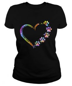 LGBT Paw Dog Heart  Classic Ladies
