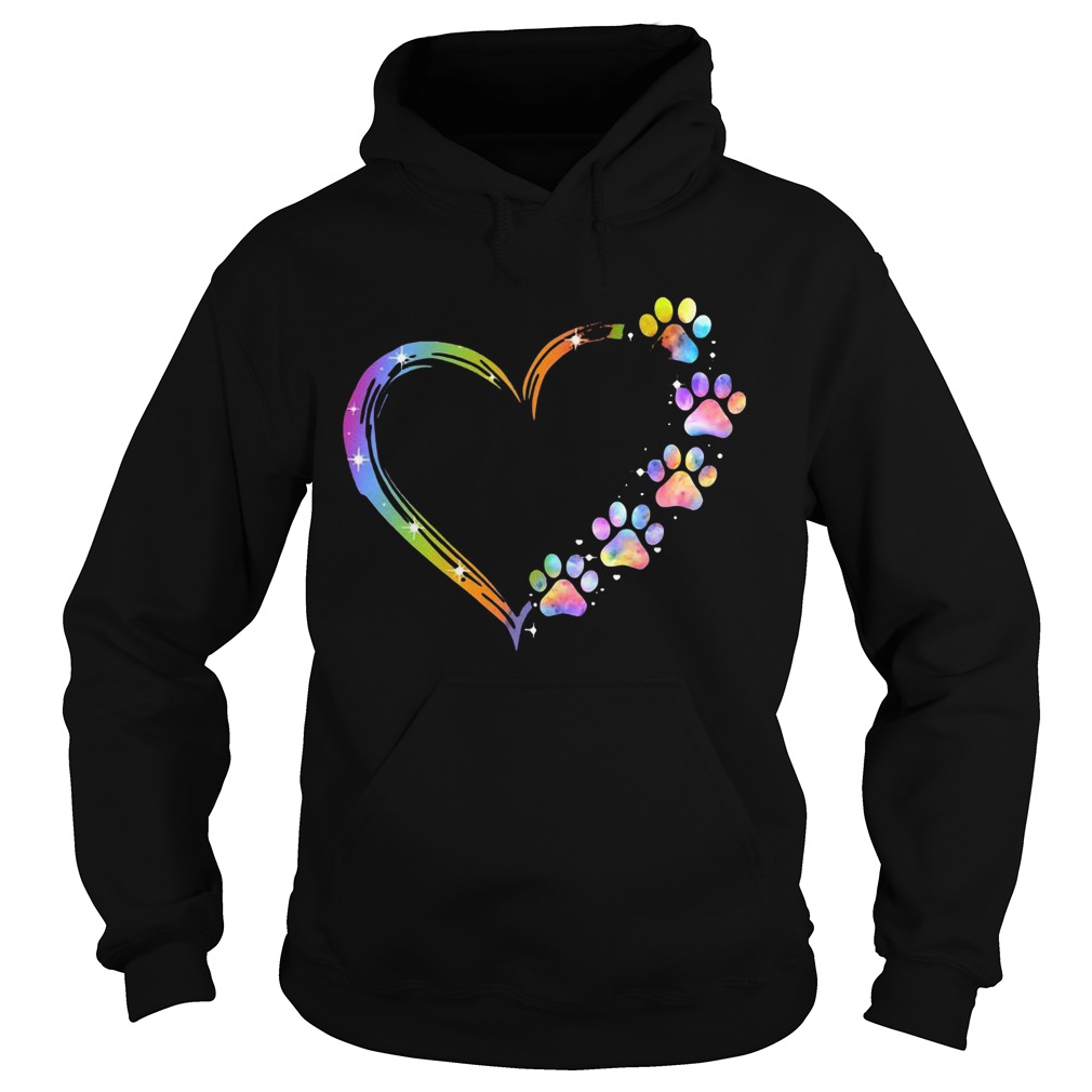 LGBT Paw Dog Heart Hoodie