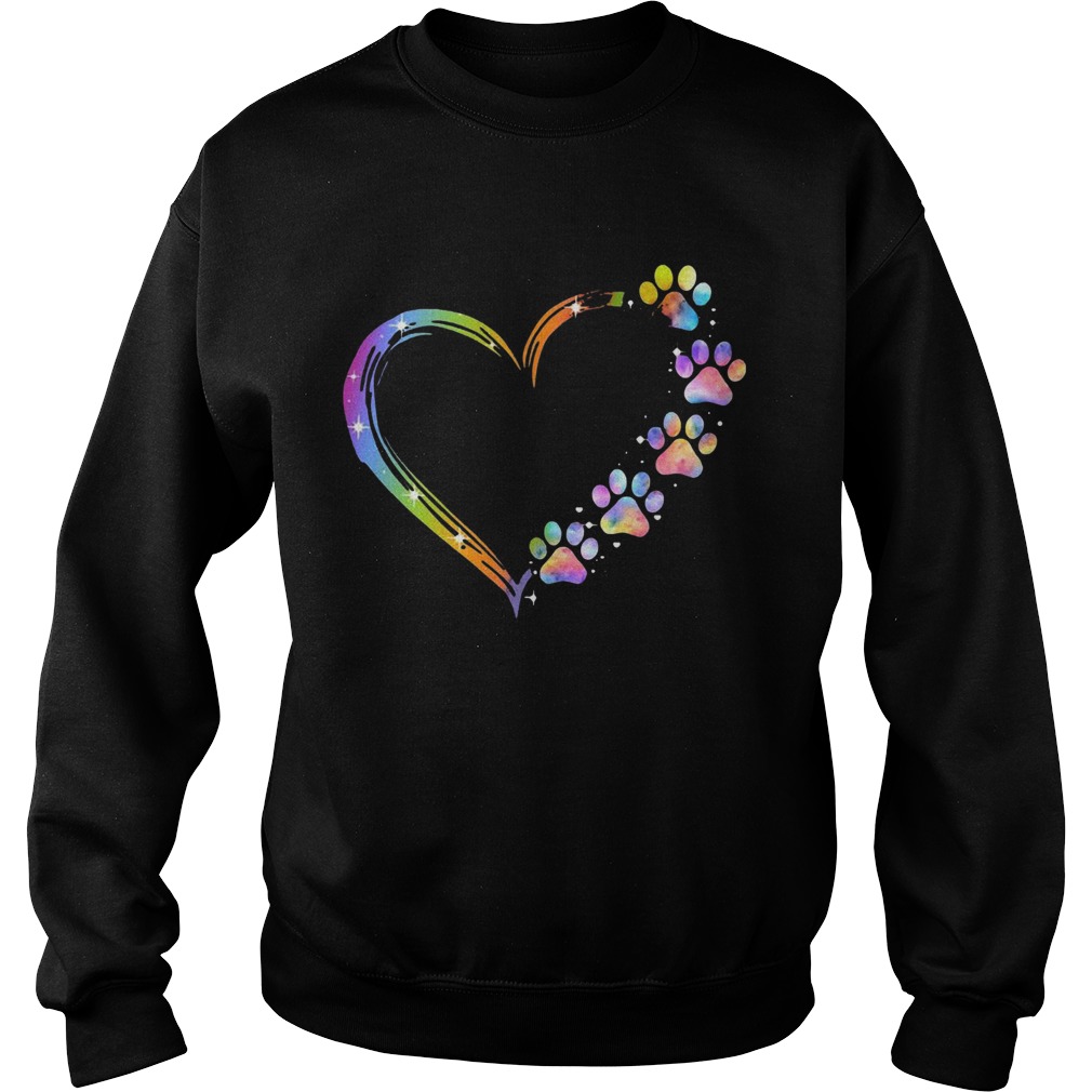 LGBT Paw Dog Heart Sweatshirt