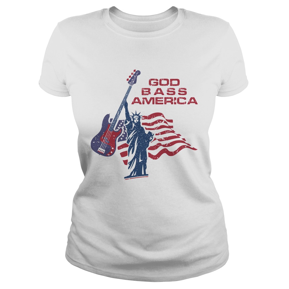 LIBERTY ENLIGHTENING THE WORLD GOD BASS AMERICA FLAG INDEPENDENCE DAY Classic Ladies