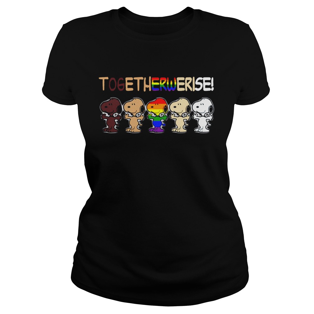 Lgbt Snoopy Together We Rise  Classic Ladies