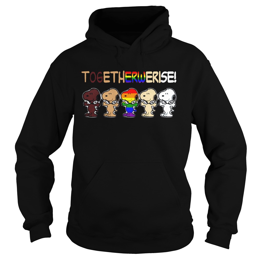 Lgbt Snoopy Together We Rise  Hoodie