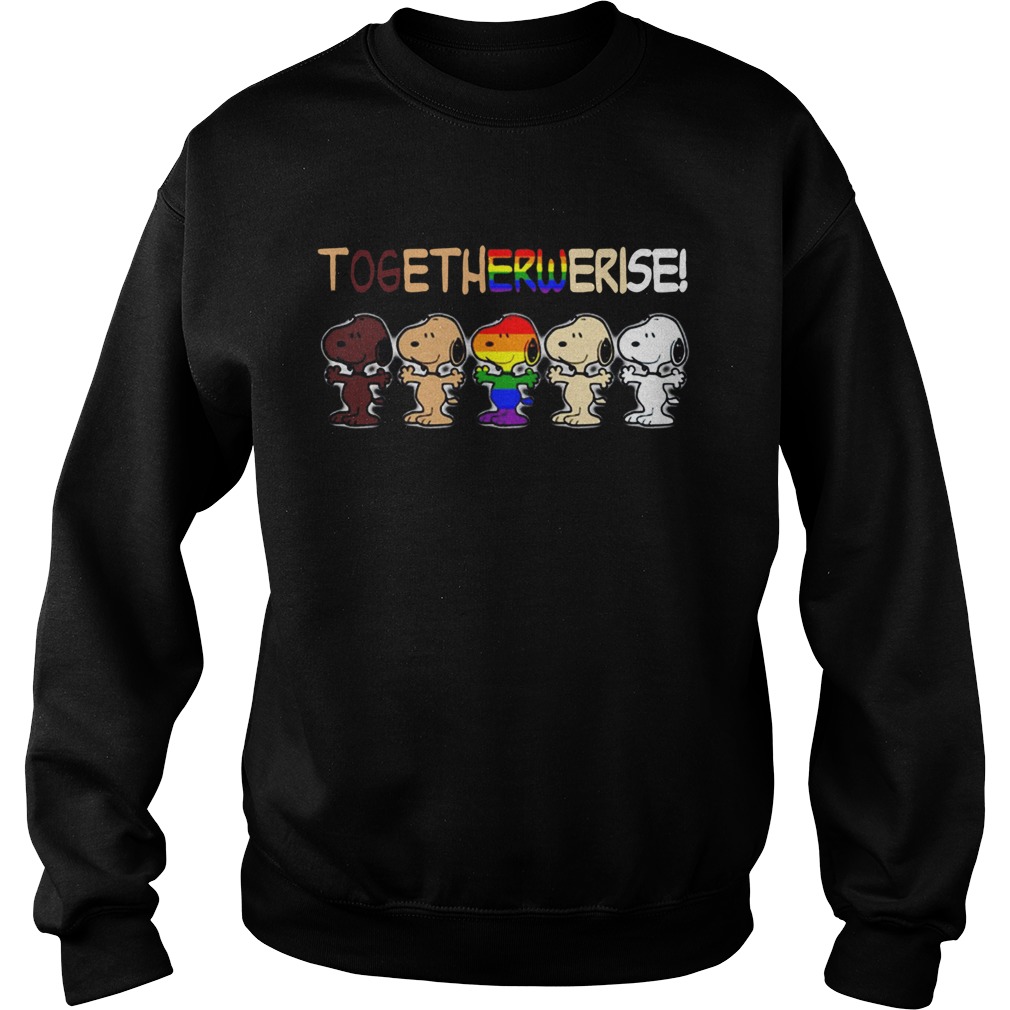Lgbt Snoopy Together We Rise  Sweatshirt