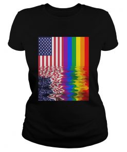 Lgbt american flag independence day  Classic Ladies