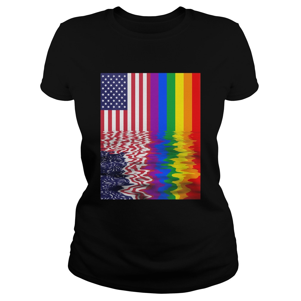 Lgbt american flag independence day  Classic Ladies