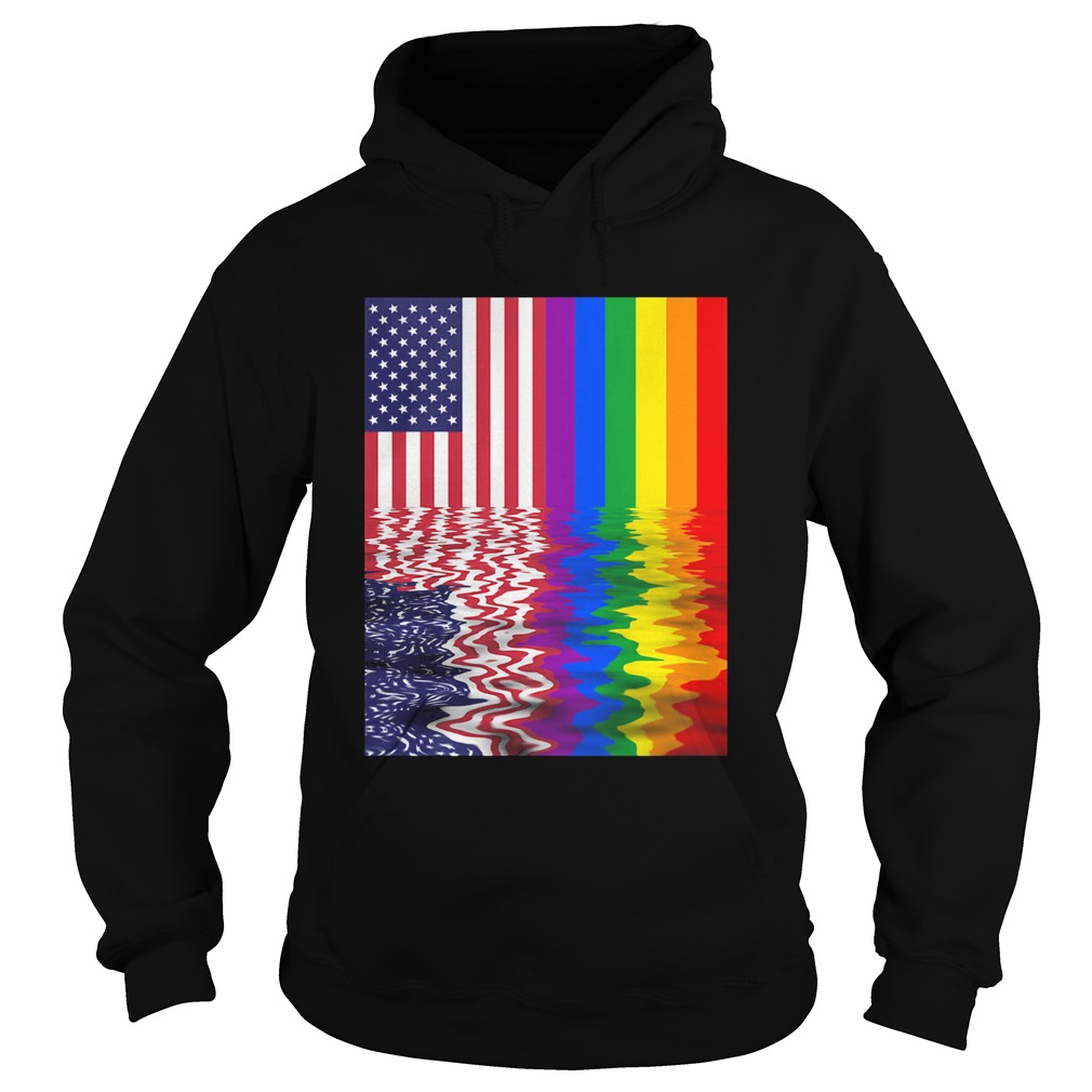 Lgbt american flag independence day  Hoodie