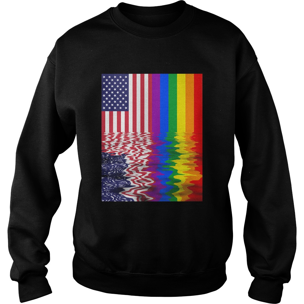 Lgbt american flag independence day  Sweatshirt