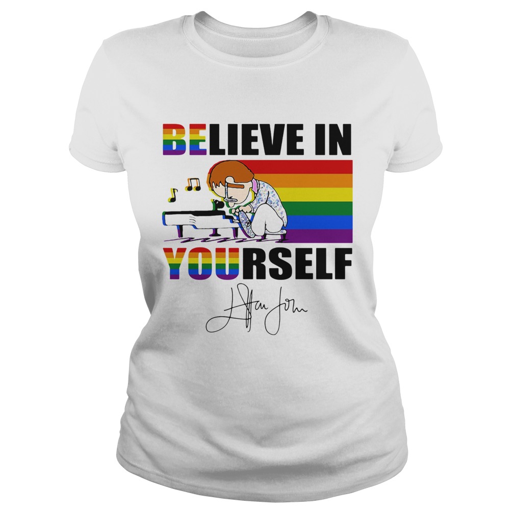 Lgbt charlie brown believe in yourself signature  Classic Ladies