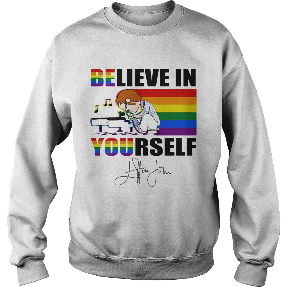 Lgbt charlie brown believe in yourself signature  Sweatshirt