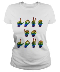 Lgbt love is love sign language  Classic Ladies