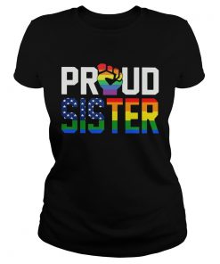 Lgbt proud sister fist american flag independence day  Classic Ladies