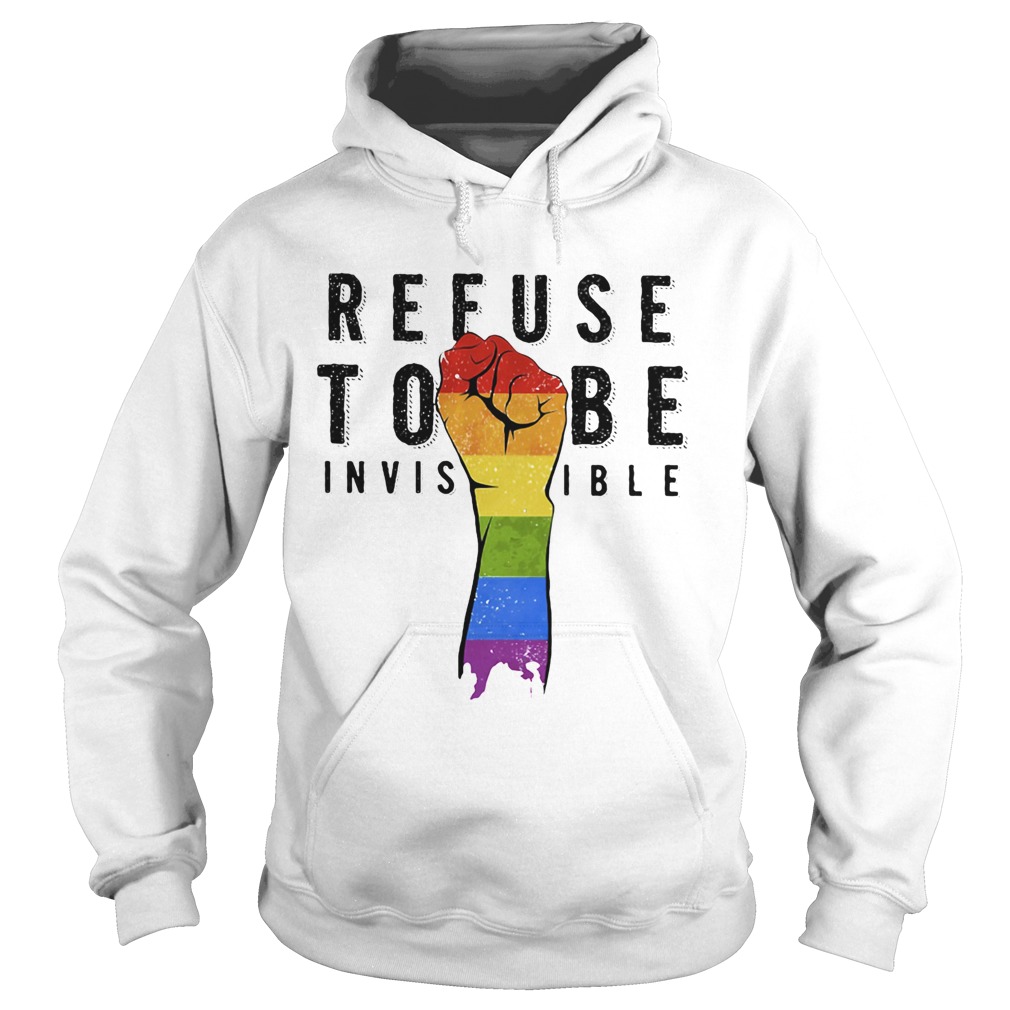Lgbt refuse to be invisible fist  Hoodie