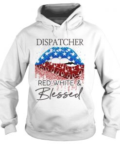 Lips dispatcher red white and blessed american flag independence day  Hoodie