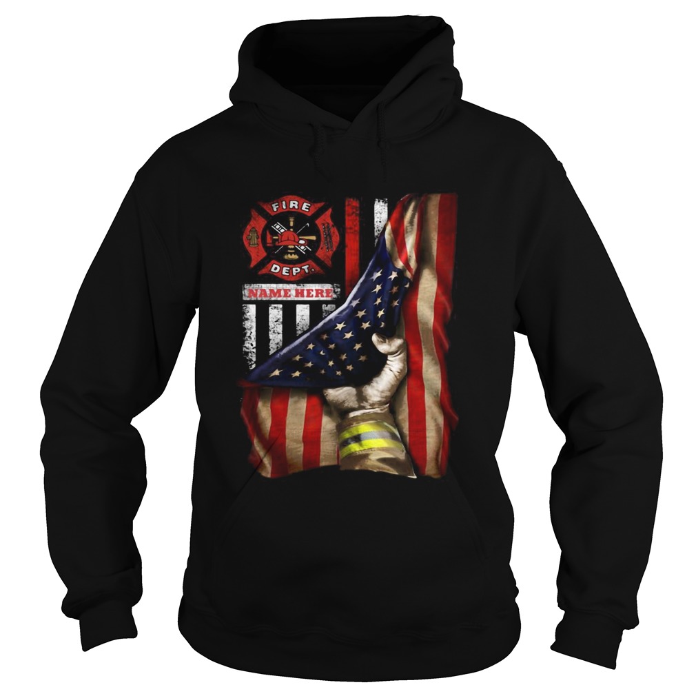 Logo Fire Dept Black Lives Matter American Flag Independence Day Hoodie