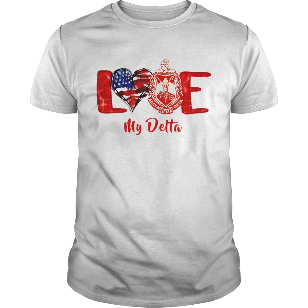 Love Heart American Flag Delta Sigma Theta shirt