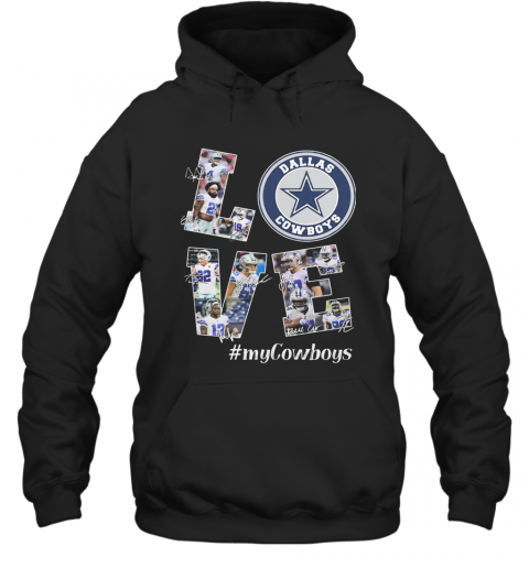 Love My Dallas Cowboys Football Team Players Signatures T-Shirt Unisex Hoodie