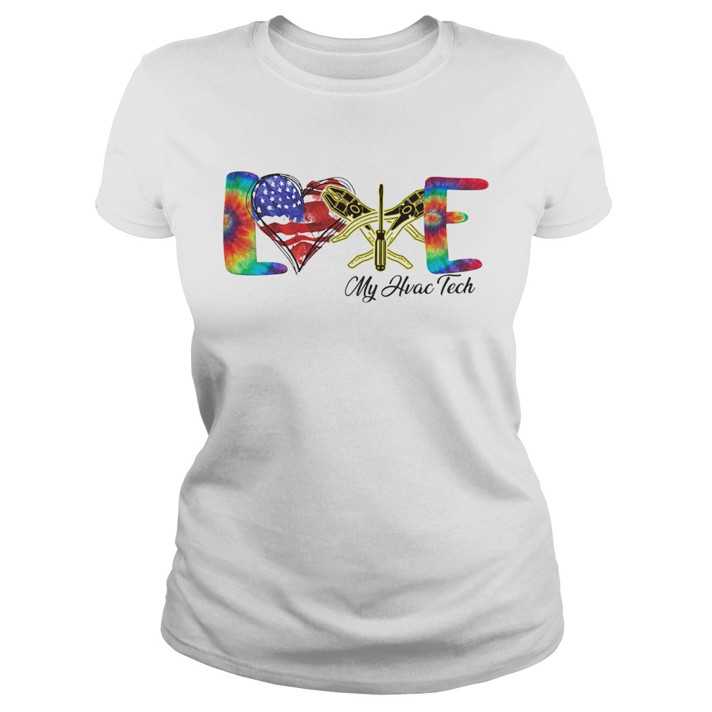 Love My Hvac Tech Independence Day Classic Ladies