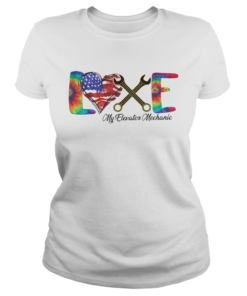 Love my elevator mechanic american flag independence day  Classic Ladies