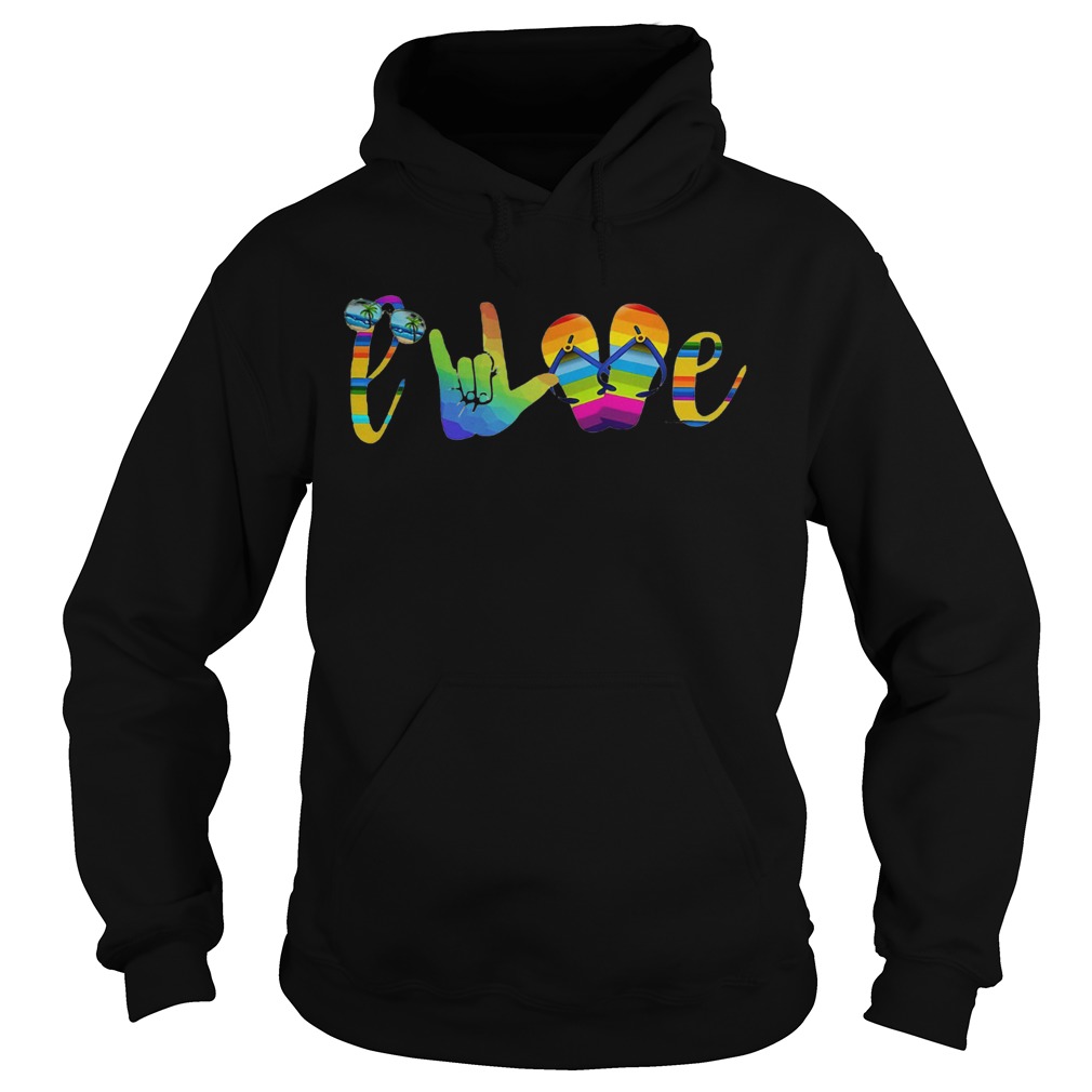 Love sign language camping lgbt Hoodie