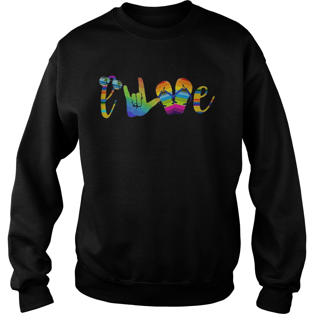 Love sign language camping lgbt Sweatshirt
