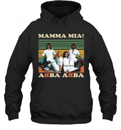 Mamma Mia Abba Abba Signatures Vintage T-Shirt Unisex Hoodie