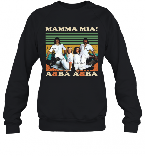 Mamma Mia Abba Abba Signatures Vintage T-Shirt Unisex Sweatshirt
