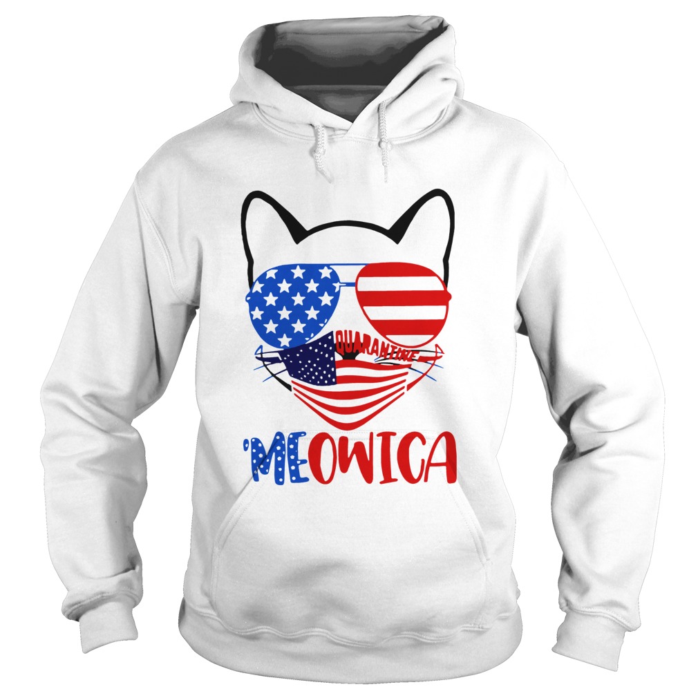 Meowica 4th Of July Merica Quarantine  Hoodie