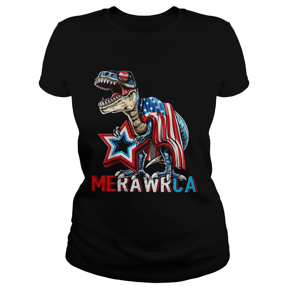 Merica Trex Dinosaur 4th Of July American Flag Classic Ladies