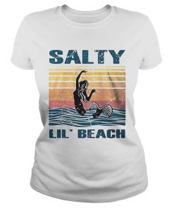 Mermaid salty lil beach vintage retro  Classic Ladies