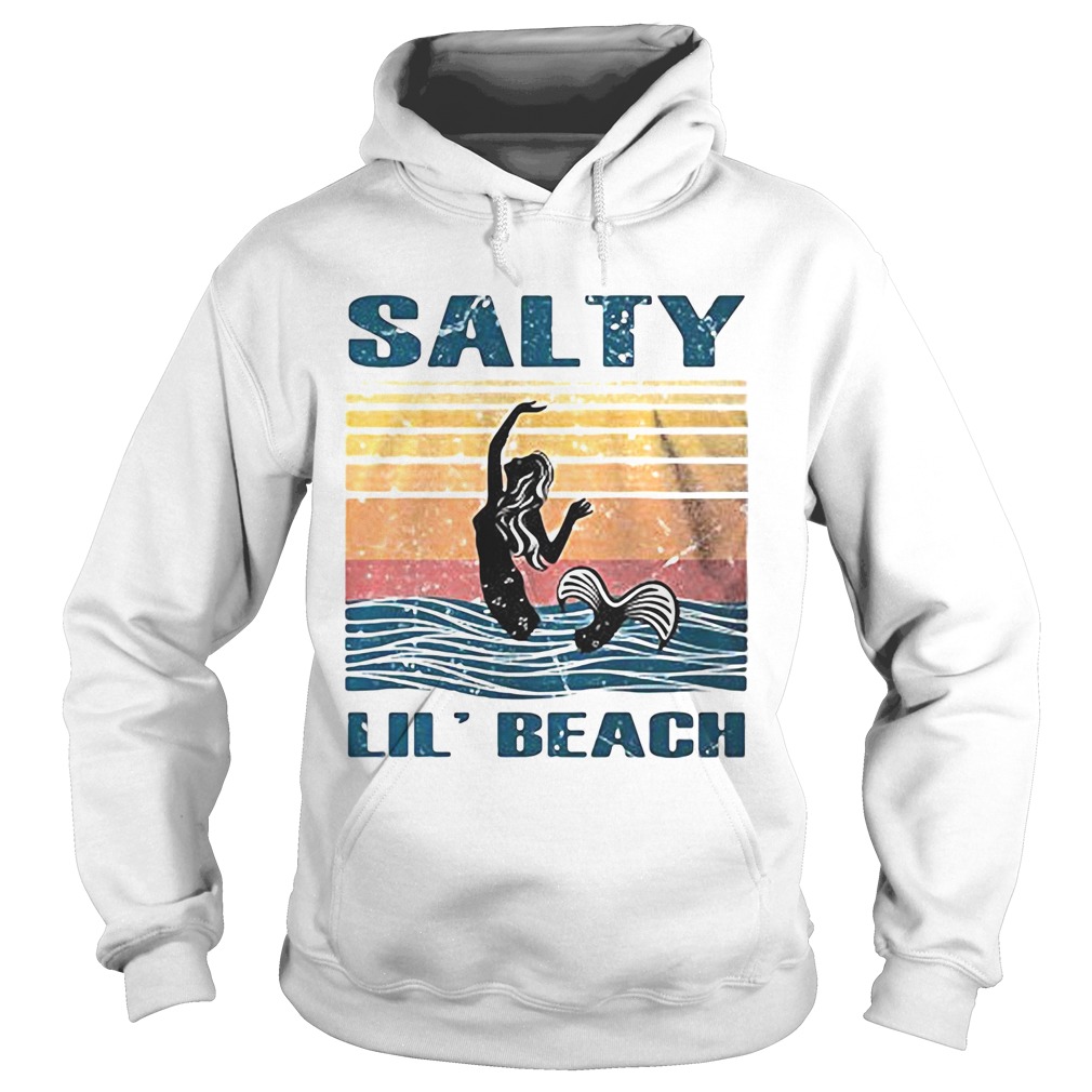 Mermaid salty lil beach vintage retro Hoodie