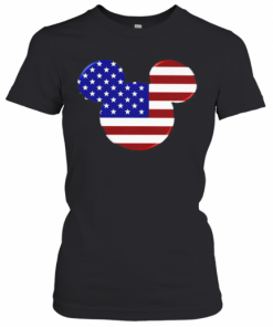 Mickey Mouse American Flag Happy Independence Day T-Shirt Classic Women's T-shirt