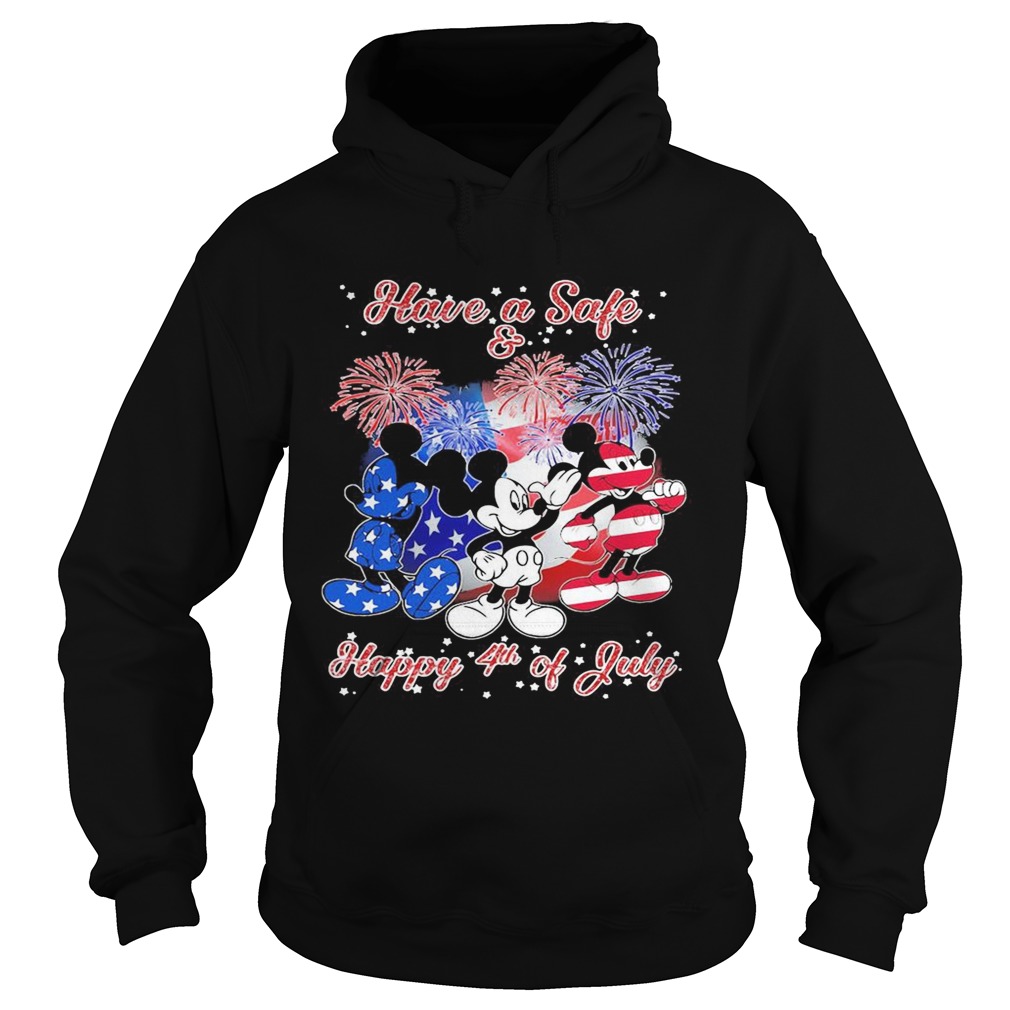 Mickey mouse have a safe and happy 4th of july firework american flag independence day Hoodie