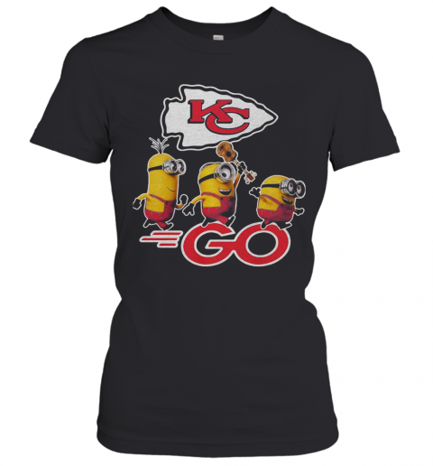 Minions Guitar Go Kansas City Chiefs Football Logo T-Shirt Classic Women's T-shirt